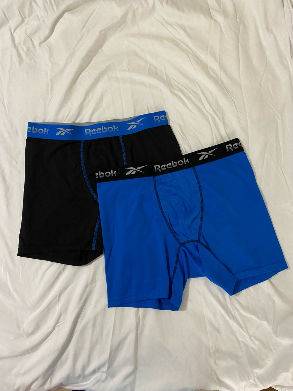Reebok Men’s Boxer Briefs in Black and Royal Blue - 2 Pack
